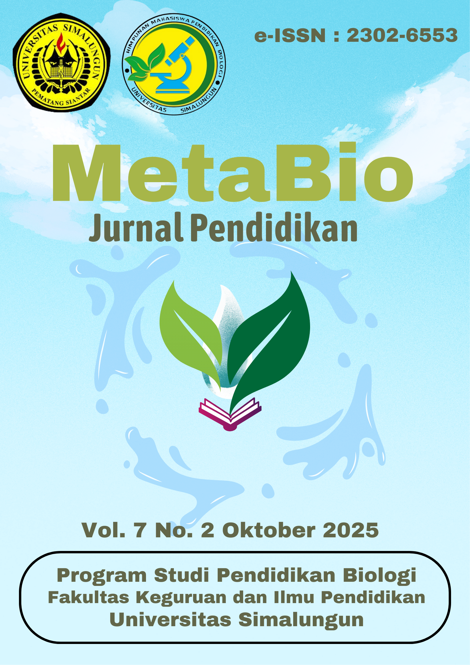 					View Vol. 7 No. 2 (2025): MetaBio : Jurnal Pendidikan (Edisi Elektronik)
				