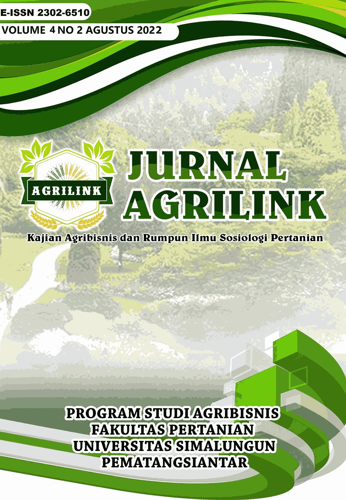 					View Vol. 4 No. 2 (2022): Jurnal Agrilink  Vol 4 No 2 Agustus 2022
				
