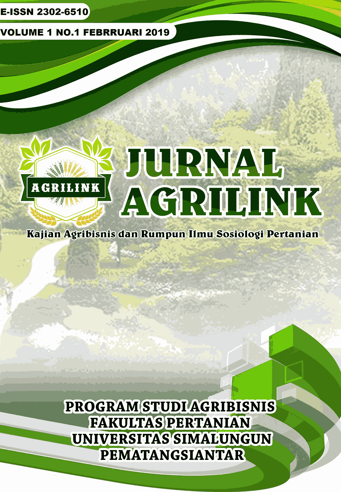 					View Vol. 1 No. 1 (2019): Jurnal Agrilink Vol 1 No 1 Februari 2019
				